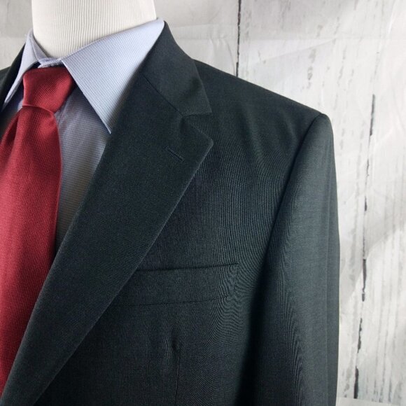 Jos A Bank 1905 40L Wool 2 Button Charcoal Gray Suit Blazer Sport Coat - Picture 3 of 10